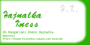 hajnalka kness business card